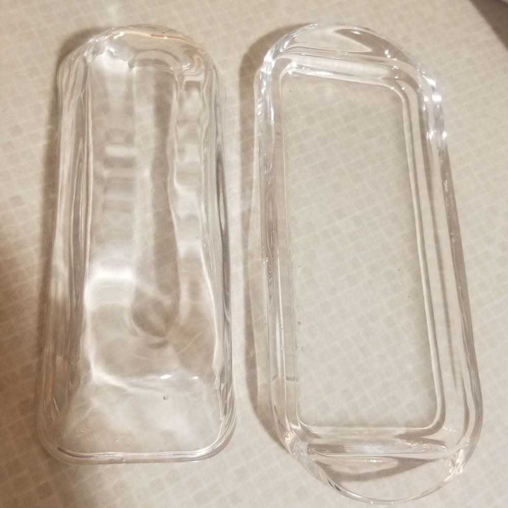 New Clear Glass Butter Dish
